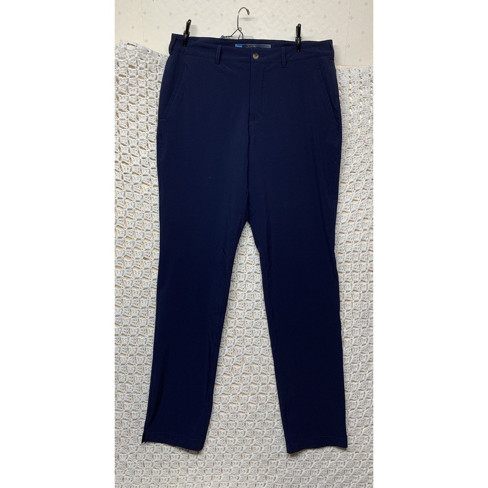 Levelwear Golf Pants Men's Tag‎ 32x33 Approx 33x32 Navy Blue Slim Straight